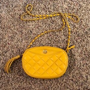 Yellow crossbody purse